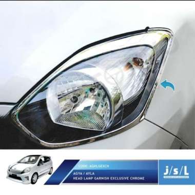 Toyota Agya Garnish Lampu Depan / Head Lamp Garnish Chrome