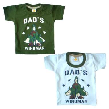 PLEU T-shirt Dad's Wingman Baju Kaos Anak Laki 12 bulan Hijau