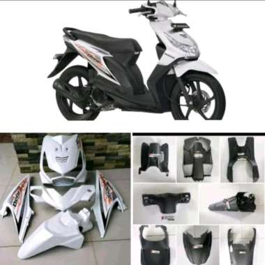 COVER BODY FULL SET KASAR HALUS HONDA BEAT OLD WARNA PUTIH