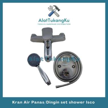 Keran Air Panas Dingin set shower Isco / Kran Keran Shower Bathtub Chrome / Kepala Shower