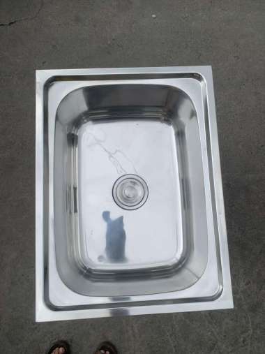 Bak Cuci Piring 6045 Stainless 1 Lubang Wastafel Kitchen Sink Sus 304 Sink fullset