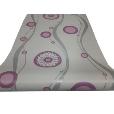 oem wallpaper dinding motif polkadot pink gelombang wallpaper dinding 10mx45cm