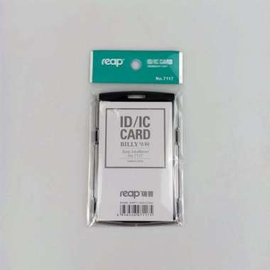 ID Card Case Exclusive Name Tag ID Acrylic Model Vertical Hitam