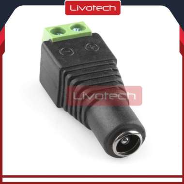 Jack Socket DC FEMALE Adaptor 2.1mm x 5.5mm Soket Power Supply CCTV LED Lampu Baut Kabel Adapter