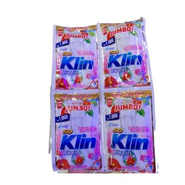 Soklin Liquid Detergent Cair 48ml ( 3 Renceng ) Korean Camellia