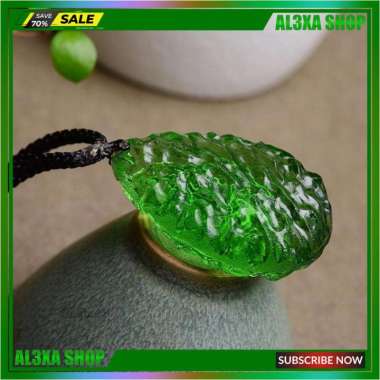 Pendant Gifts Natural Moldavite Necklace Crystal Aerolites Stone For