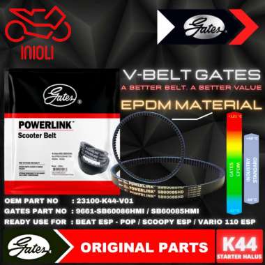 VAN BELT GATES V BELT V-BELT VBELT GATES POWERLINK HONDA BEAT SCOOPY ESP BEAT POP 110 VARIO ESP 110 