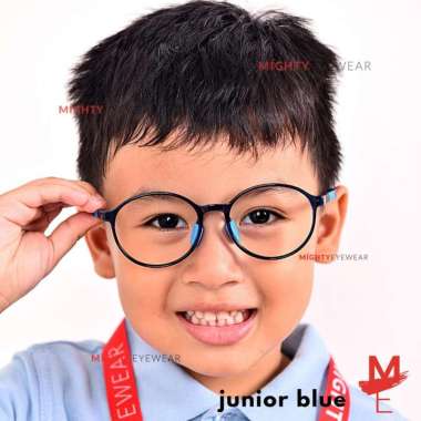 Kacamata Anak Kids Antiradiasi / Photochromic / Blueray Junior Blue Frame Saja