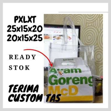 20X16X25 Goodiebag mika transparant, Tas hampers Tas ulang tahun mika 20X15X25