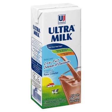 Promo Harga Ultra Milk Susu UHT Low Fat Coklat 250 ml - Blibli