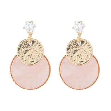 Prettyia Women Teens Girls Alloy Hypoallergenic Coin Disc Ear Studs Earrings