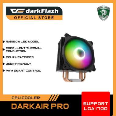 darkFlash Darkair PRO A-RGB CPU COOLER [Support Intel & AMD] Hitam