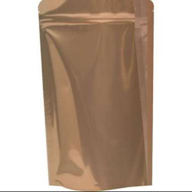 SPM Ziper Kemasan Standing Pouch Alumunium Metalic Warna warni 12x20 Tebal Murah DarkGold