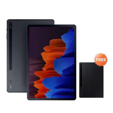 Samsung Galaxy Tab S7 Plus [8GB/256GB] Free Keyboard Book Cover Original - Garansi Resmi Black