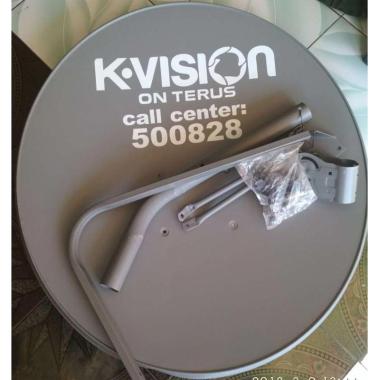 Dish Parabola K-vision 75 cm + LNB + Kabel Abu-abu