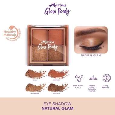 MARINA GLOW READY COMPACT EYESHADOW PALETTE NATURAL GLAM