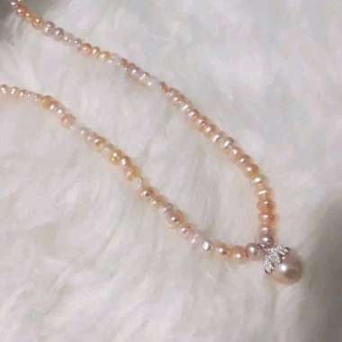 Kalung Mutiara 45cm Liontin Mutiara Air Tawar Asli Lombok
