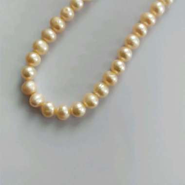 Kalung Mutiara Bulat 40cm Mutiara Kecil 6mm Mutiara Air Tawar Mutiara Lombok Mutiara 6mm Hitam