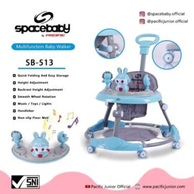 BabyWalker Baby Walker SpaceBaby Space Baby SB513 SB 513 Biru