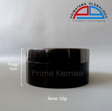 Kemasan Pot Lulur / Jar - kemasan kosmetik Prima Kemas - Pot Lulur 50 gr Hitam Hitam