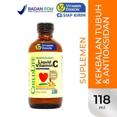 ChildLife Liquid Vitamin C 118.5 Ml | Suplemen Kekebalan Tubuh, Imunitas Dan Antioksidan Anak
