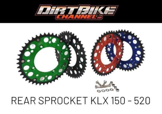 Gear Gir Belakang ROZ KLX 150 Dtracker 150 Ukuran 520 Orange