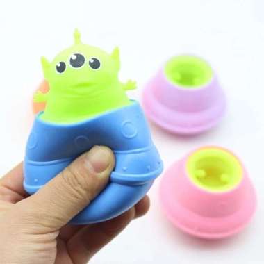 ALIEN UFO SQUEEZE POP UP TOY fidget viral squishy pencetan vent unik Purple