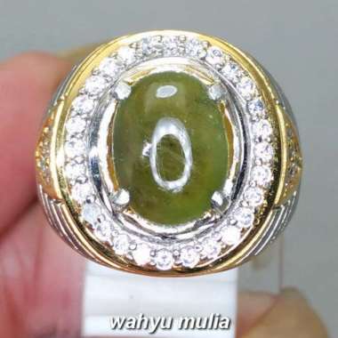 Cincin Batu Green Safir Hijau Asli (Kode 1747) Hijau