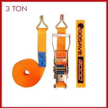 GOSAVE Cargo Lashing 3 Ton x 10 M - Webbing Rachet Tie Down Sabuk