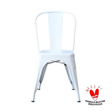 The Olive House Michelle Metal Chair - White