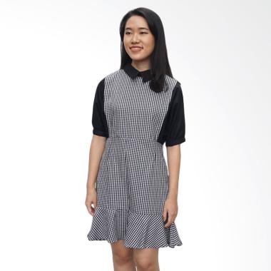 KULO Plaid Collar Mermaid Mini Dress