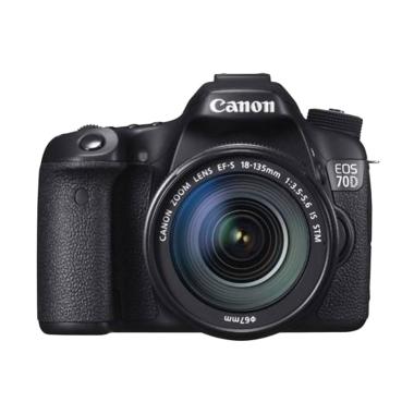 Canon EOS 70D Kit 18-135mm IS STM Wifi Kamera DSLR - Hitam