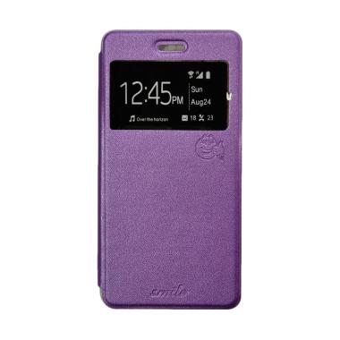 SMILE Flip Cover Casing for Lenovo A7000 - Ungu