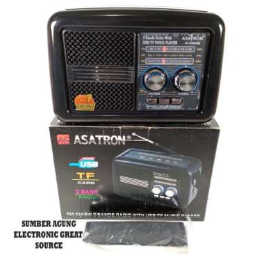 Asatron R1105 R1105USB 1105 Radio Speaker MP3 Player Radio FM AM SW Hitam