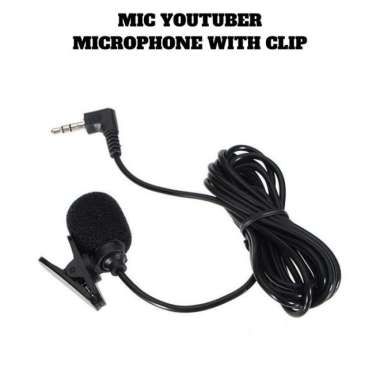 Mikrofon Vlogger Clip, microphone klip video youtuber black audio Hitam