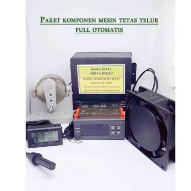 paket komponen mesin tetas telur ful otomatis penetas otomatis digital hitam