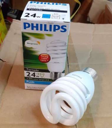 Philips Tornado 24 Watt (sudah termasuk Bubble Wrap) Putih
