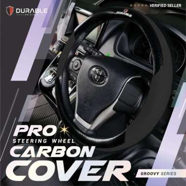 Mercy C Class W204 W205 Sarung Steer Stir Cover Setir Mobil Motif Carbon Groovy Durable Carbon Hitam