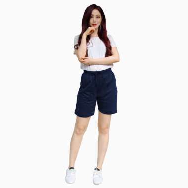 Celana pendek santai Olahraga wanita dewasa model terbaru - Jfashion Wilsie XXXL Navy