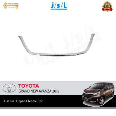 Toyota Grand Avanza 2015 List Grill 3Pc Chrome Chrome
