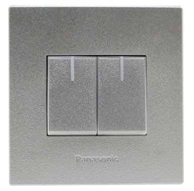 PANASONIC STYLE E SILVER Saklar Seri / Saklar Double (2pcs WESJ5931MWS + WESJ78029MWS)