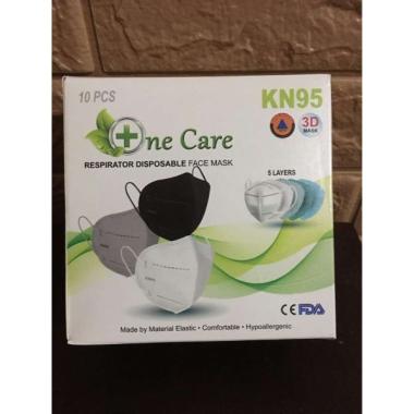Masker Earloop Dewasa KN95 - One Care - Hitam β isi 10 pcs
