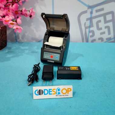 PORTABLE PRINTER KASIR KASSEN MT200 PRINTER STRUK INTERFACE BLUETOOTH hitam