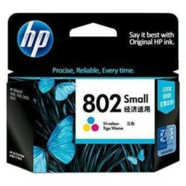 Cartridge Printer HP 802 Colour ink original warna/ Color Hitam