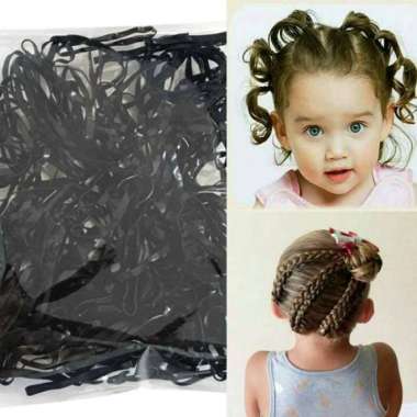 Karet rambut jepang kiloan ONS M HITAM 100gr