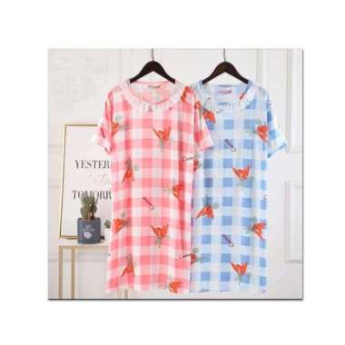 Aily SM32 Daster Wanita Kaos Import Pink Semua Ukuran