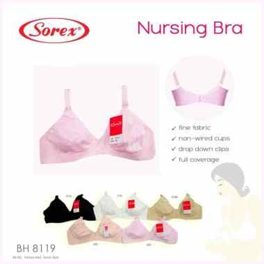 Sorex Bra/BH Menyusui Tanpa Busa Tanpa Kawat Kancing Depan pink size 42