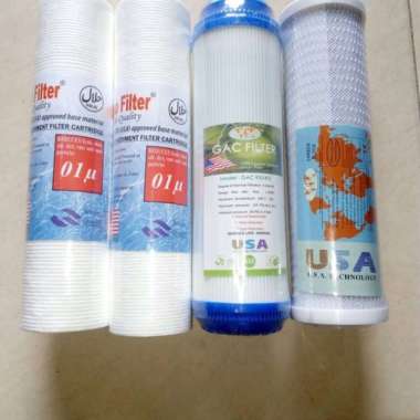Paket Filter Saringan Air Mesin RO,Depot isi Ulang,Filter Rumahan Isi 4Pcs