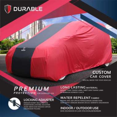 Mercy W204 C Class 2007 - 2014 Car Cover Sarung Selimut Tutup Mobil Durable Premium Merah Lis Hitam