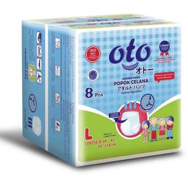 Promo Harga OTO Adult Diapers Pants L8 8 pcs - Blibli